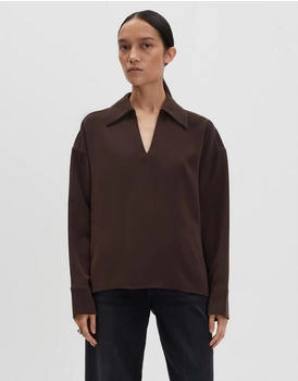 someday. Zofira Loose Shirtbluse mit Johnnykragen (4059117603631) dark espresso