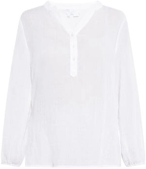 Usha Shirt mit Henley-Ausschnitt weiß