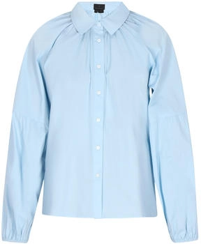 DreiMaster Classic Look Bluse hellblau