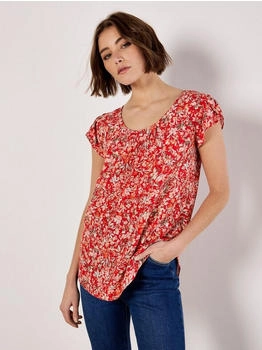Apricot Classic Bluse mit Tierprint grün/rot