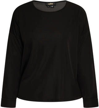 Usha Blusenshirt Langarm Lockere Passform schwarz