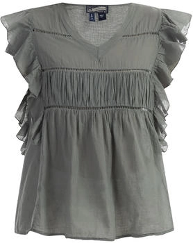 DreiMaster Blusenshirt khaki