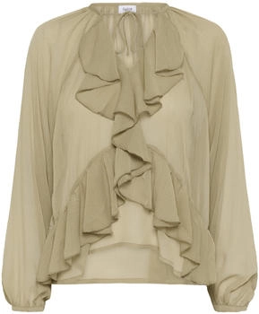 Saint Tropez JacelynSZ Langarmbluse Lockere Passform dunkelbeige