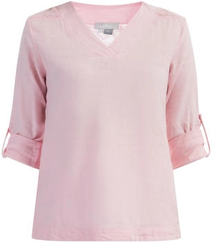 Usha Blusenshirt mit Spitze rosa