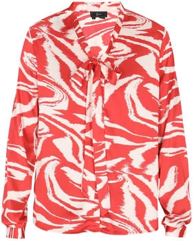 Faina Klassische Bluse mit Animalprint rot/wollweiß