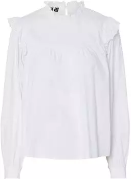 Pieces Vela Blusenshirt weiß