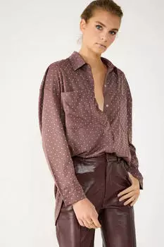No Matter What No Matter What Hemdbluse Glänzendes Steinhemd (8684170137739)