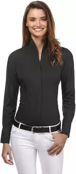 Vincenzo Boretti Classic Bluse tailliert stretch schwarz