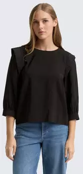 Tom Tailor Denim Bluse mit Ballonärmeln aus Bio-Baumwolle (1047612007) schwarz