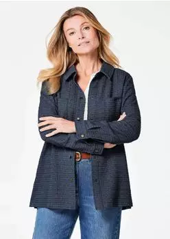 GOLDNER Hemdjacke marine/blau