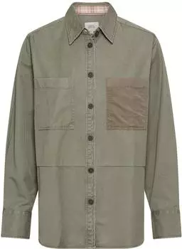 Camel Active Overshirt aus Baumwoll-Lyocell-Mix shadow khaki