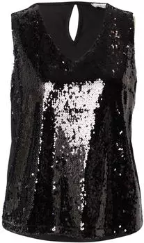 More & More Blusentop mit Pailletten (808475-0001) schwarz