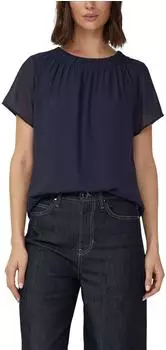 s.Oliver Luftige Bluse mit Viskose-Futter blau 2177690.5959.