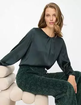 BRAX Damen Bluse Style VILMA midnight forest dunkelgrün Gr. (479408_94160600_33)