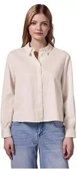 Street One Frauen Hemdbluse mit Struktur in Beige Gr: (F34556616525)