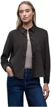 Street One Frauen Cordbluse mit Tapedetails in Braun Gr: (A34612517103)