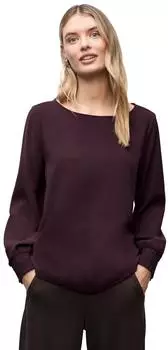 Street One Frauen Bluse mit Smok-Bündchen in Rot Gr: (A34616617151)