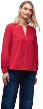 Street One Frauen Cordbluse in Unifarbe in Rot Gr: (A34608916865)