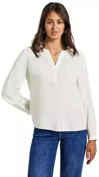 Street One Frauen Split Neck Tunika in Weiß Gr: (A34588010108)
