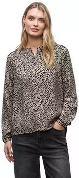 Street One Frauen Leo Bluse mit Tapedetails in Beige Gr: (A34611436871)