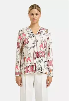 Milano Italy Satin Blusenshirt (61-6506-3061) rosa