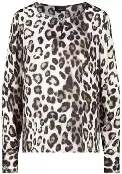 Monari Blusenshirt mit Animalprint (809583) sepia/schwarz/offwhite