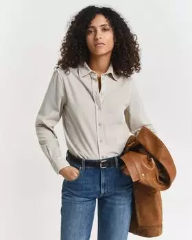 GANT Cord-Hemdbluse putty