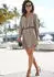 Lascana Longbluse mit Gürtel in Lederoptik (87474224) taupe
