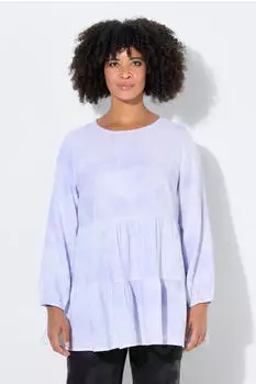 Angel of Style Muslin Hemdbluse Batikmuster Langarm (848279) flieder