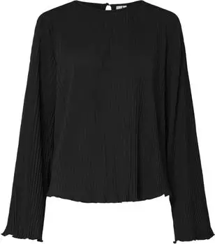 Y.A.S YASALISA LS TOP S. NOOS Plisseeshirt schwarz