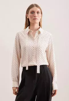 Seidensticker Schwarze Rose Regular Fit Bluse mit Schleife (60.136821) off white