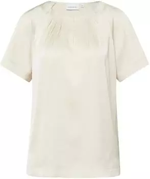 Comma Shirtbluse mit gerafftem Kragen und Cut-out Regular Fit (2175799) beige