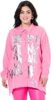 Angel of Style A-Linie Bluse Metallic Schriftzug blasspink