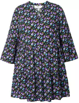 Angel of Style Bluse mit Blumenmuster und Volants mischfarben
