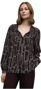 Street One Frauen Gemusterte Tunika mit Tape in Braun Gr: (A34623327103)