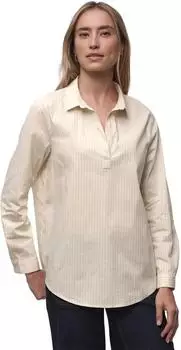 Street One Frauen Gestreifte Business Bluse in Beige Gr: (A34624726667)
