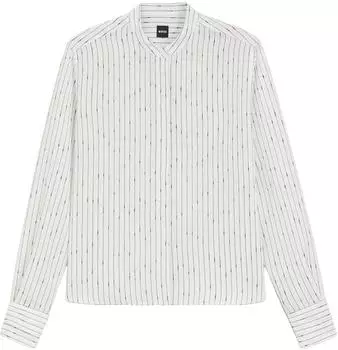Hugo Boss Regular-Fit Bluse mit unregelmäßigen Streifen Style Bertyna_Monday 50557303 Weiß gemustert