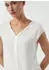 Comma Blusenshirt mit V-Ausschnitt ecru