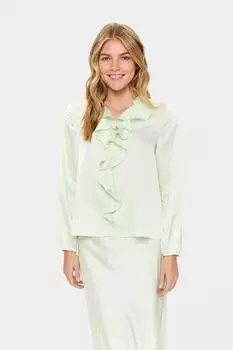 Saint Tropez LodisaSZ Langarm-Bluse Gerade Passform (5715751051878) blasses grün/mint