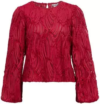 Object Collectors Item OBJLucie L/S Re O-Neck Top Normal Fit (23047624) rot