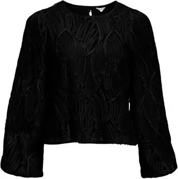 Object Collectors Item OBJLucie L/S Re O-Neck Top Normale Passform schwarz