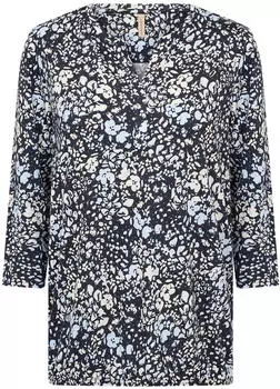 Soyaconcept Felicity Shirtbluse mit Tunika-Ausschnitt (27658) navy combi