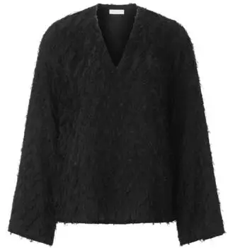 Rich & Royal Fransen-Bluse schwarz