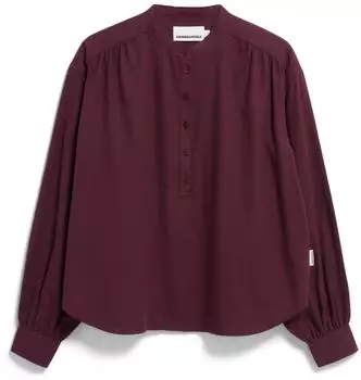 armedangels Efinaraa Brushed Loose Fit Longsleeve dark cranberry