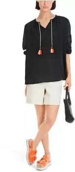 Marc Cain Hoodie mit Label Print (YS 51.37 W96) schwarz