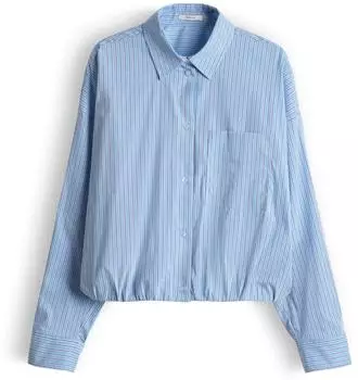 Opus Fresa Regular Streifenbluse blau