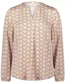 Cartoon Blusenshirt mit Muster blue/apricot