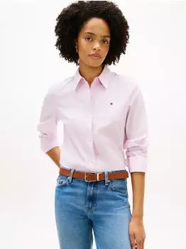 Tommy Hilfiger ESS Poplin Regular L/S Shirt (WW0WW47169) lilac powder