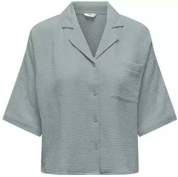 Only Thyra Kurzarmbluse (15267839) rauchblau