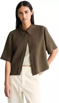 Marc O'Polo Crop-Bluse Relaxed (5000005872) hazelnut braun